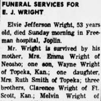 Elzie Jefferson "Obit" WRIGHT